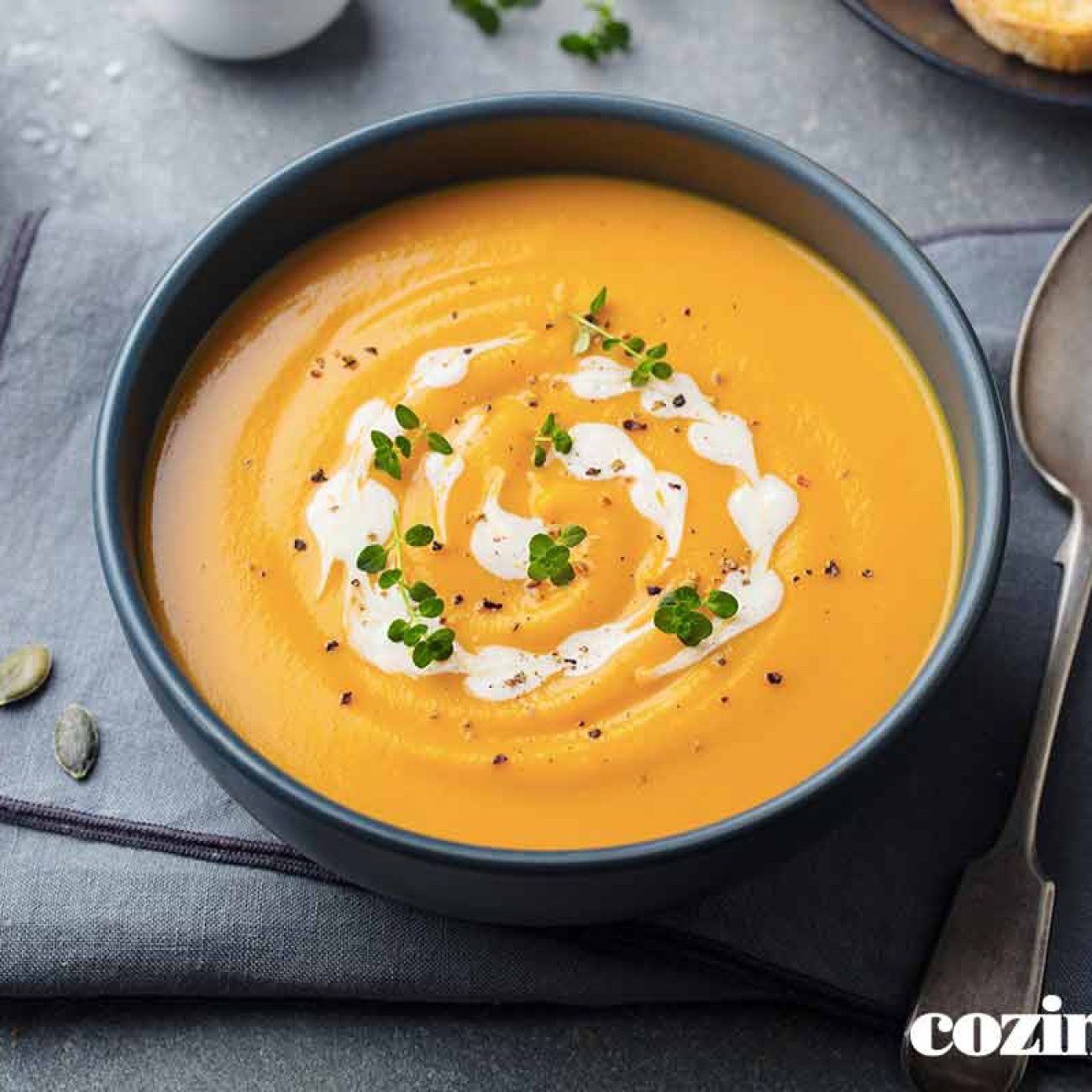 Sopa de Abóbora com carne seca