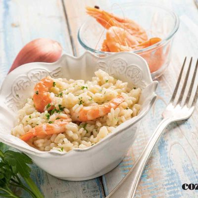 risoto de camarão