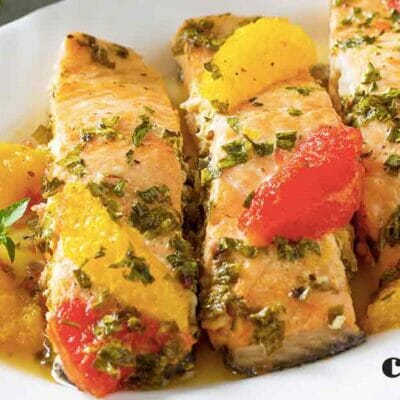 salmão com molho de manga