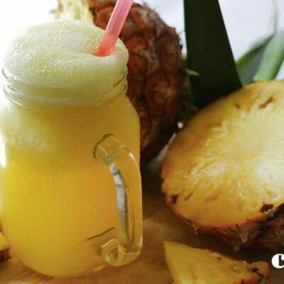 suco de abacaxi com hortelã