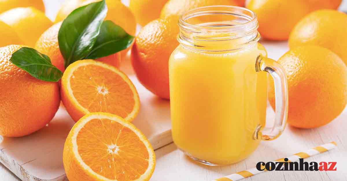 Suco de inhame com laranja