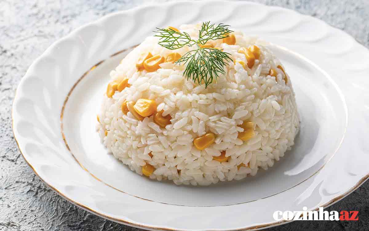 Arroz com vegetais amarelos