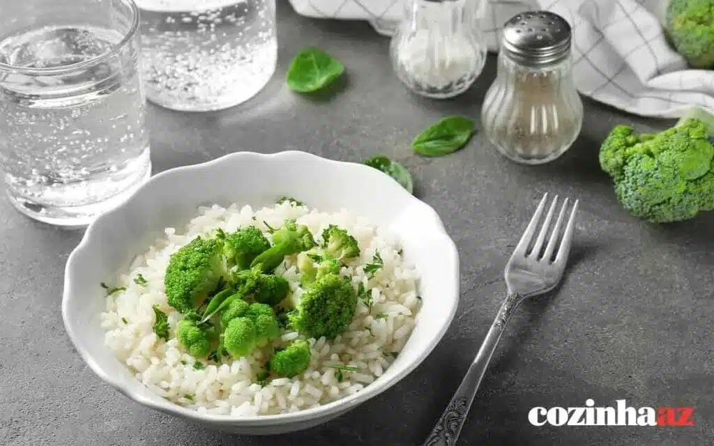 Arroz com brócolis