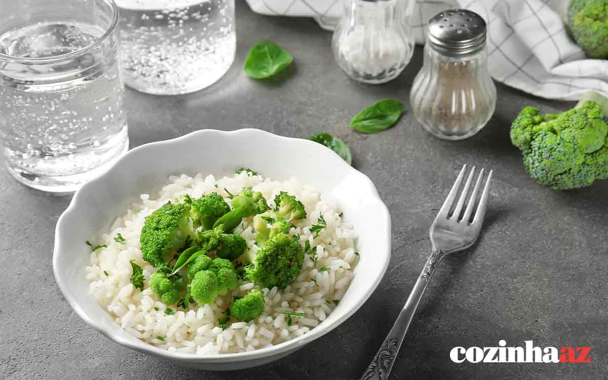 Arroz com brócolis