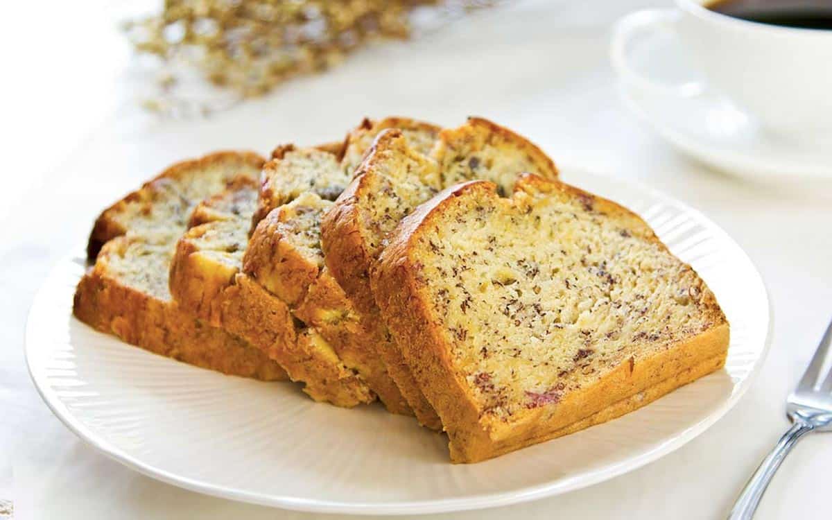 Bolo de banana com canela