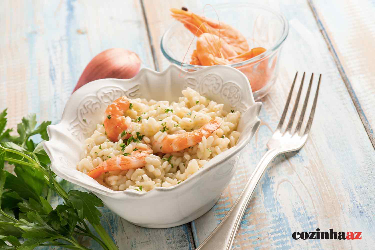 risoto de camarão