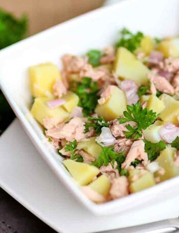 salada de batata com atum
