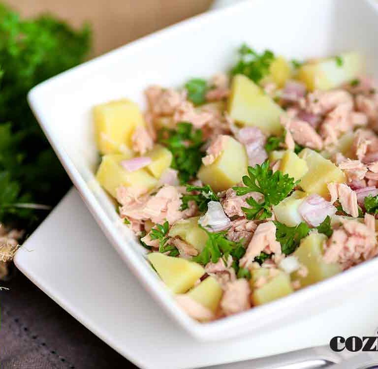 salada de batata com atum