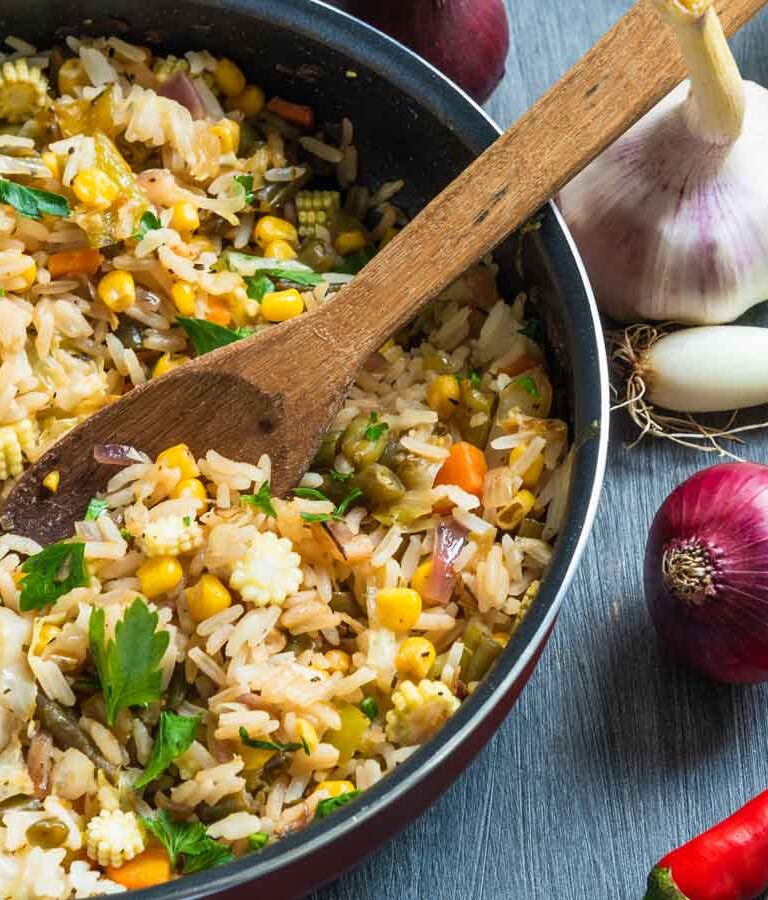 arroz com calabresa