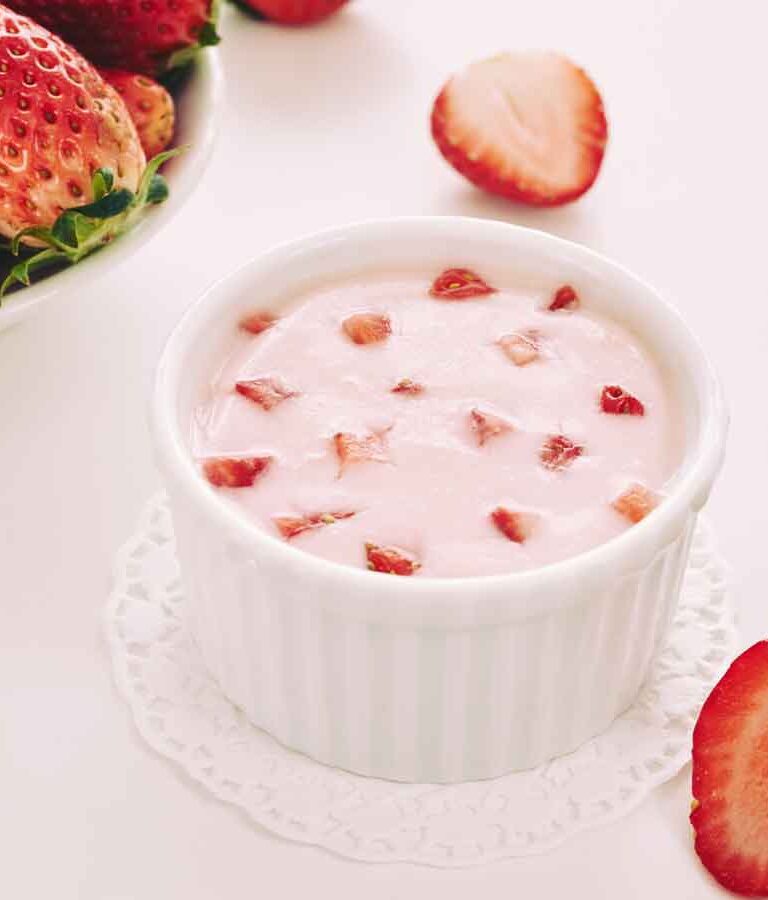 mousse de morango