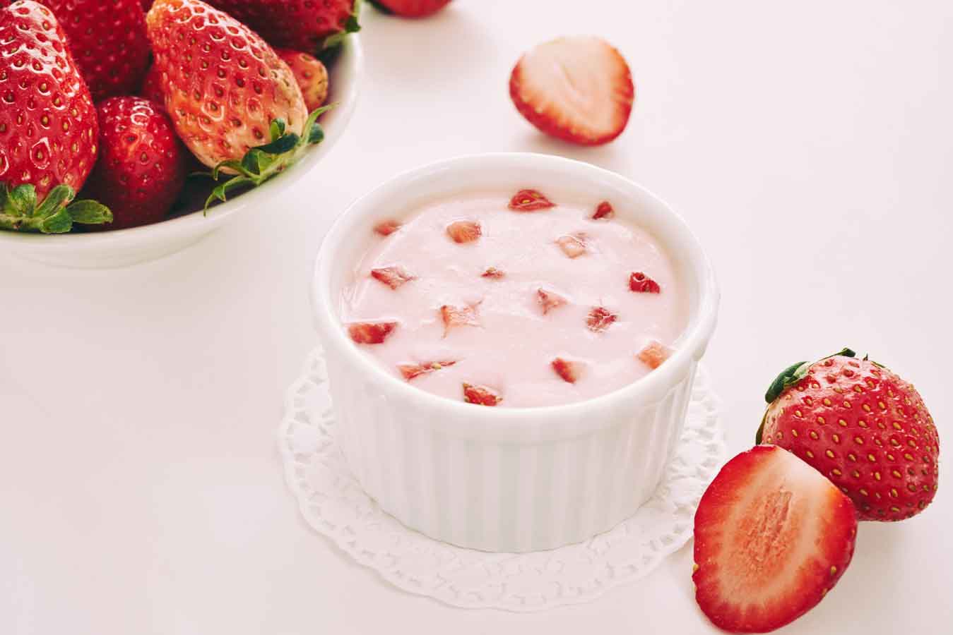 mousse de morango