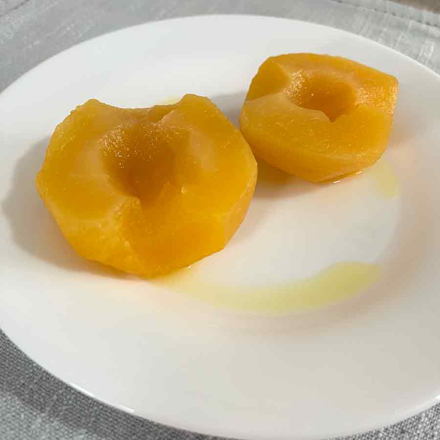 pêssego em calda